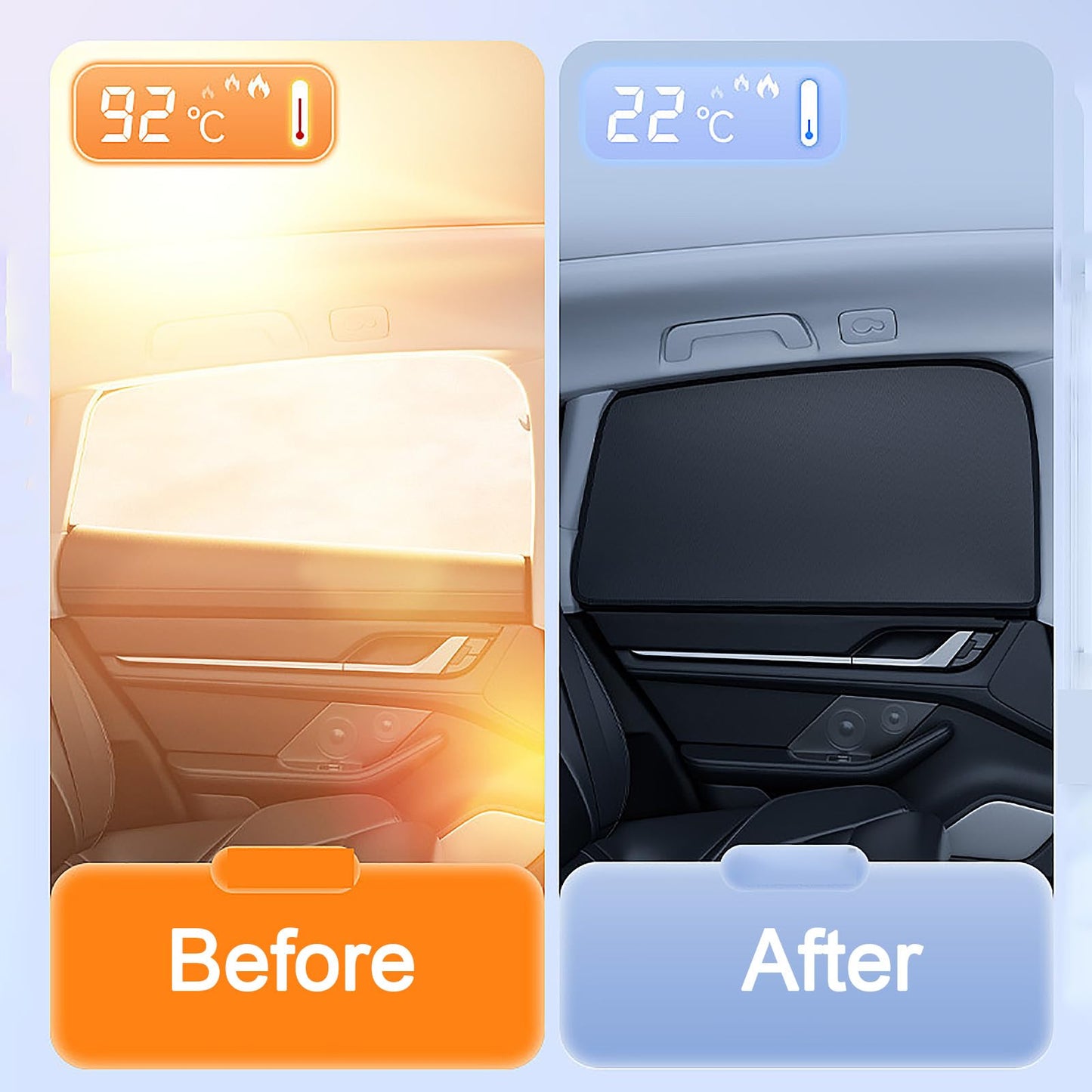 Magnetic Car Window Sunshades for Dodge Caravan UV Protection