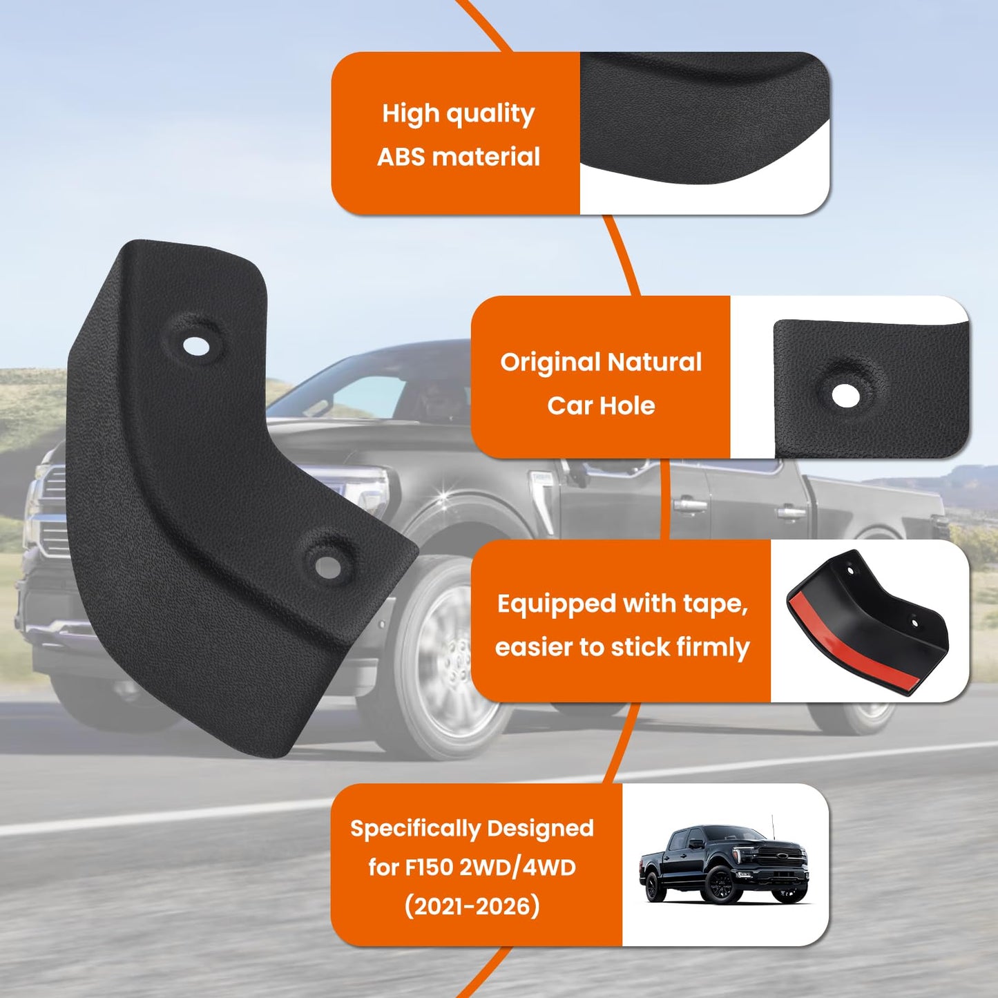 Mud Flap Delete Kit for 2021-2026 Ford F-150 2WD/4WD