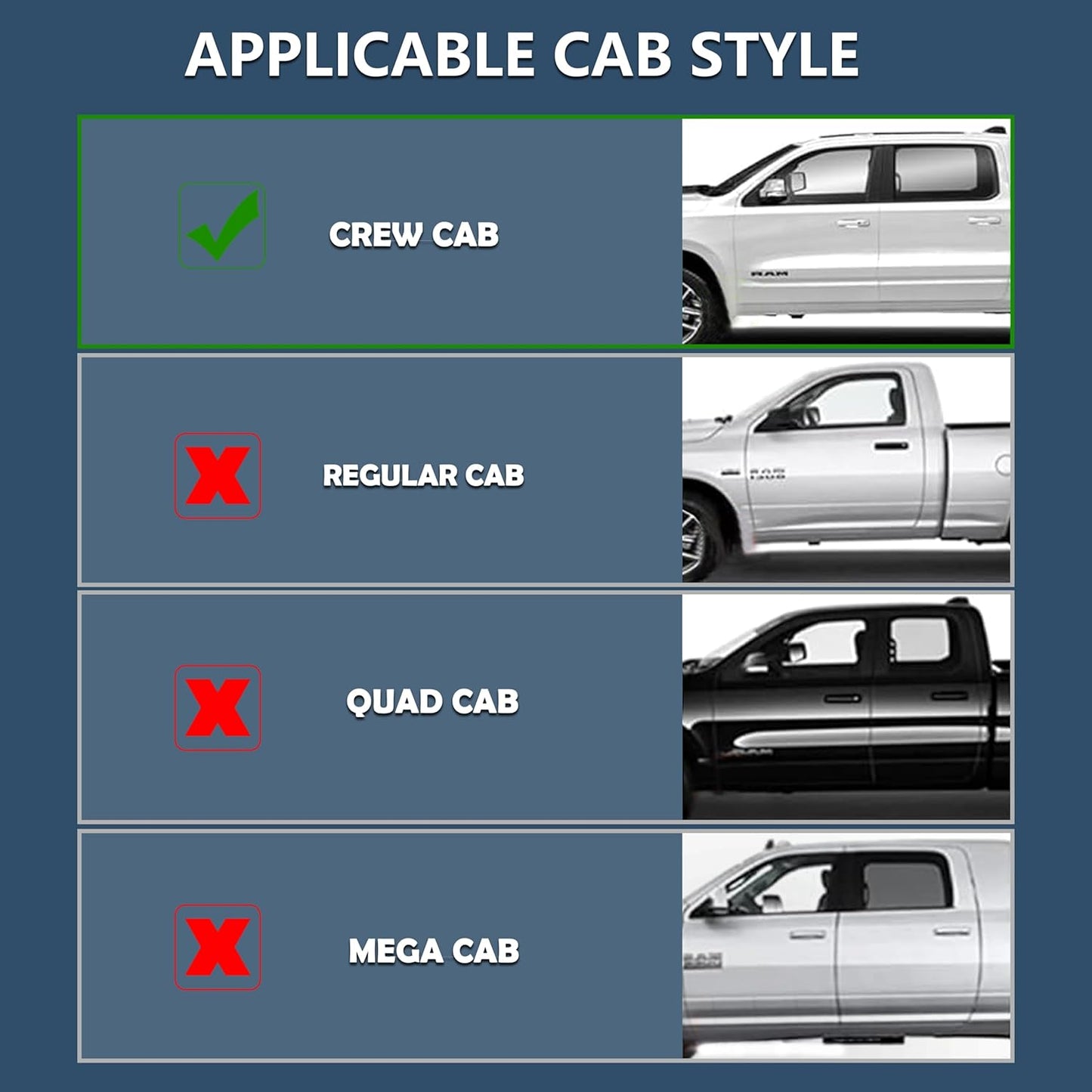 KARPAL Floor Mats for Ram 1500 DT Crew Cab 2019-2024 New Body Style (NOT Fit Classic Body), TPE All-Weather Floor Liners 1st & 2nd Row Car Mats with & w/o Underseat Storage, Ram Accessories