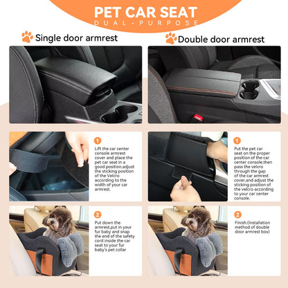 Dog Console Booster Seat for Small Pets