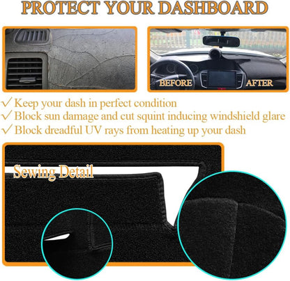 Dashboard Cover Dash Mat Carpet Fit for 2007-2014 Chevy Chevrolet Tahoe Suburban,2007-13 Chevy Avalanche Silverado 1500 2500 3500 LTZ /2007-13 GMC Sierra SLT Denali,2007-14 GMC Yukon XL (Black) Y24