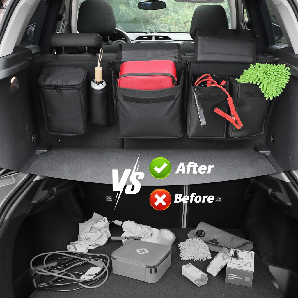 Deluxe Trunk & Backseat Organizer with Detachable Cooler for SUVs/RVs (Patent Pending)