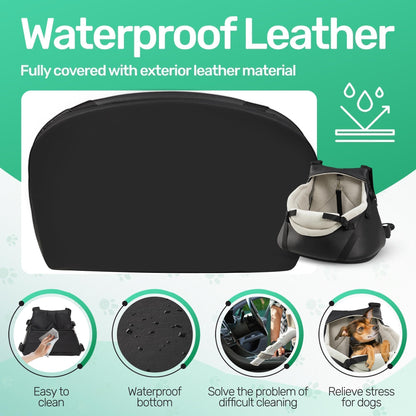 Luxurious Vegan Leather Booster Seat for Tiny Dogs
