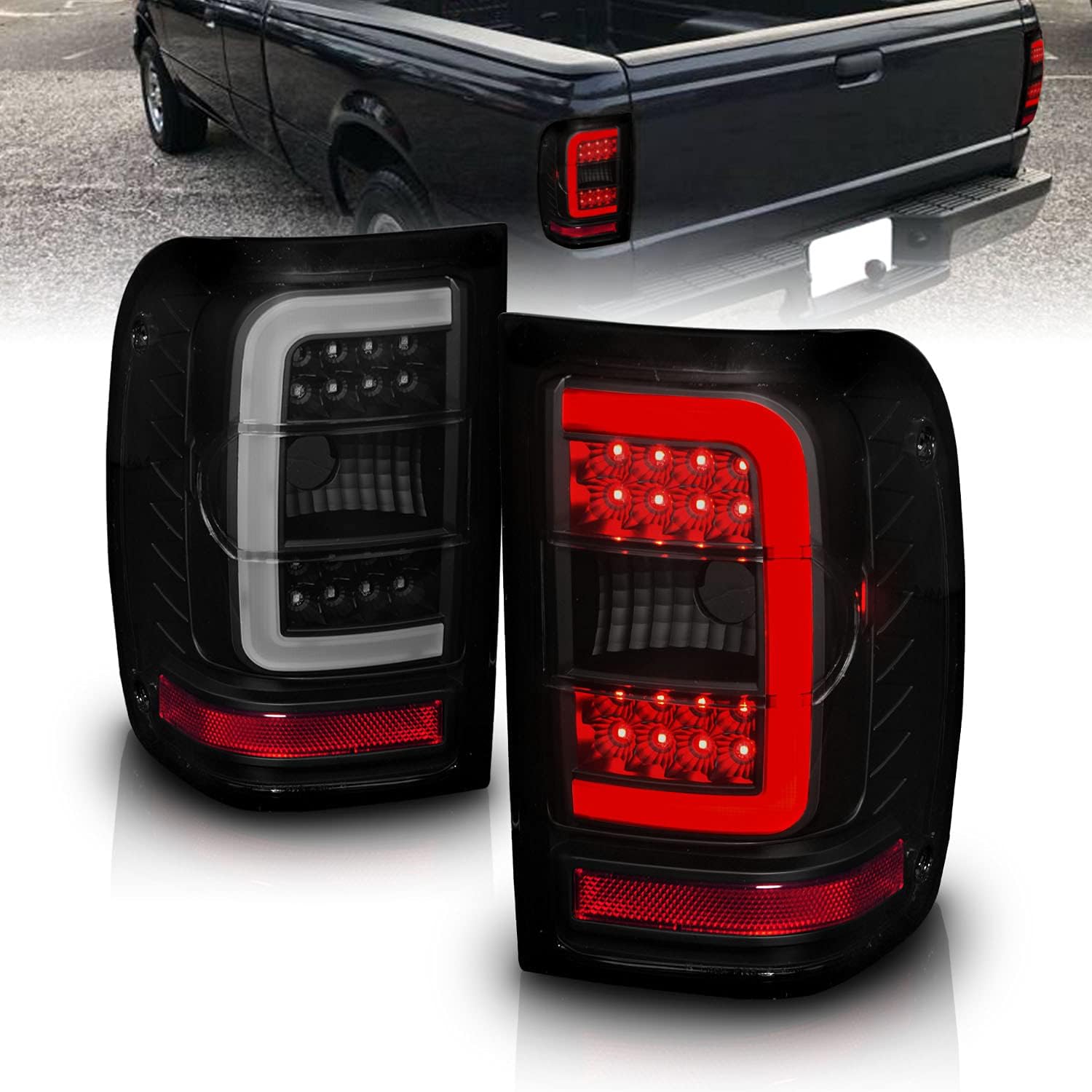 C-Type LED Brake Tail Lights for 2001-2011 Ford Ranger - OHMU