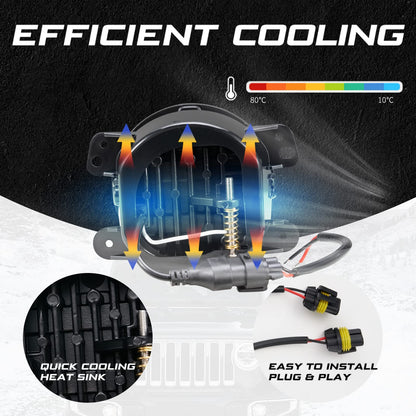 Jeep Gladiator/Wrangler JL LED Fog Lights Kit
