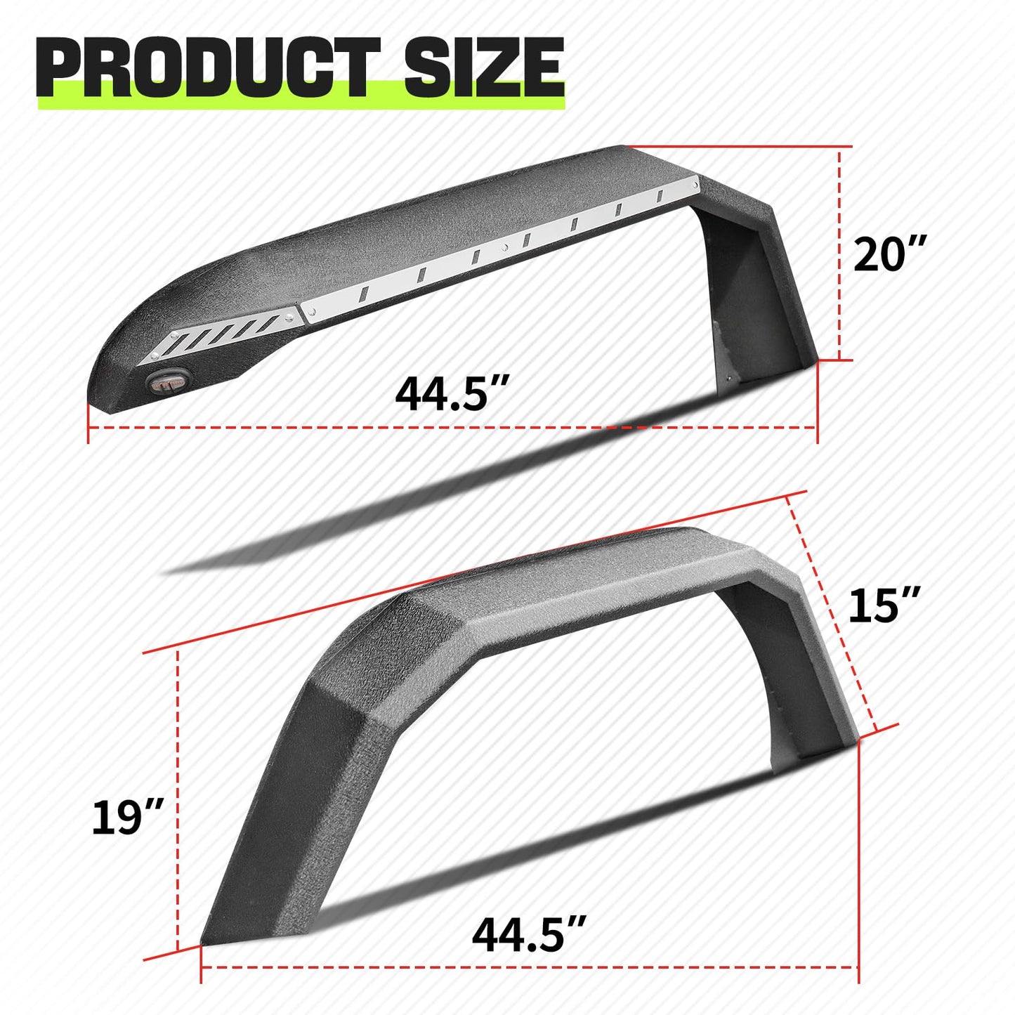 Jeep Wrangler JL Flat Fenders with LED Turn Signals (2/4 Doors)