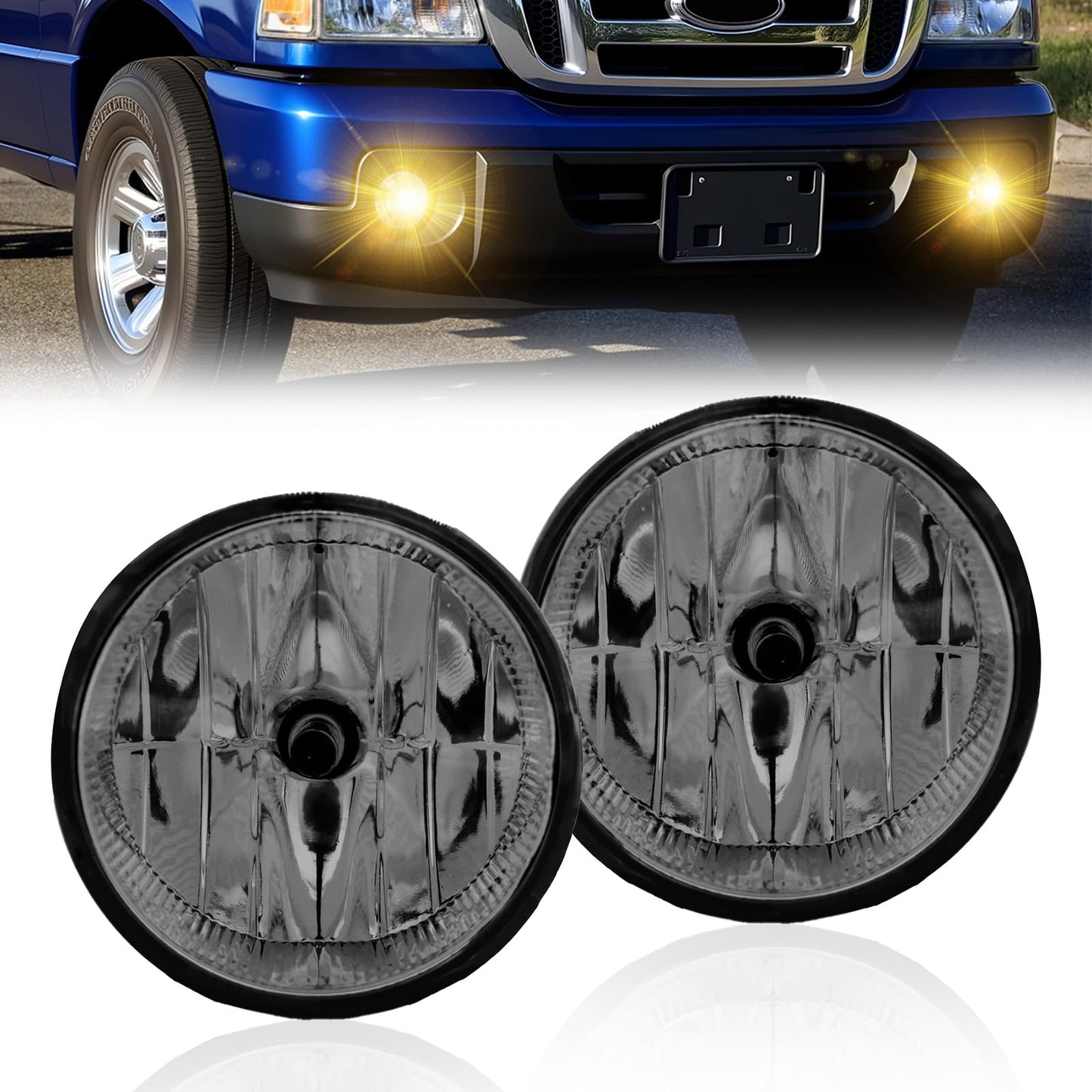 Ford Expedition Ranger Halogen Fog Lights Smoked Lens