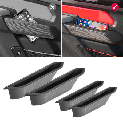 4-PCS Door Handle Storage Tray for 2021-2026 Ford Bronco 4-Door - Interior Organizer