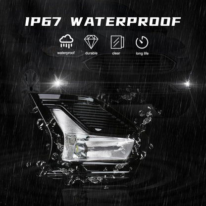 LED Fog Lights for Ford Fusion 2019-2020 with Bezel