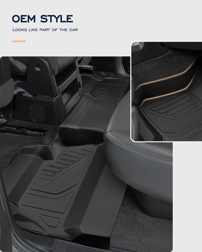 TPE Floor Mats for 2014-2018 Chevy/GMC 1500 & 2015-2019 HD Crew Cab (Bucket Seats) - All-Weather