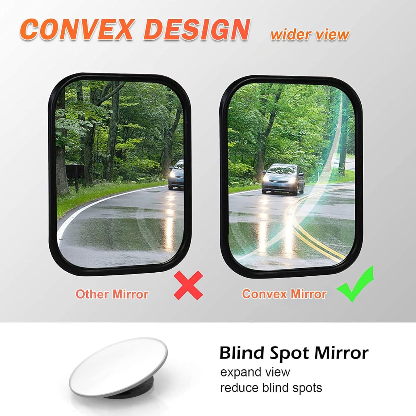 Doors-Off Side Mirrors for Jeep Wrangler JK/JL - Anti-Shake Wider View, Easy Door Hinge Install