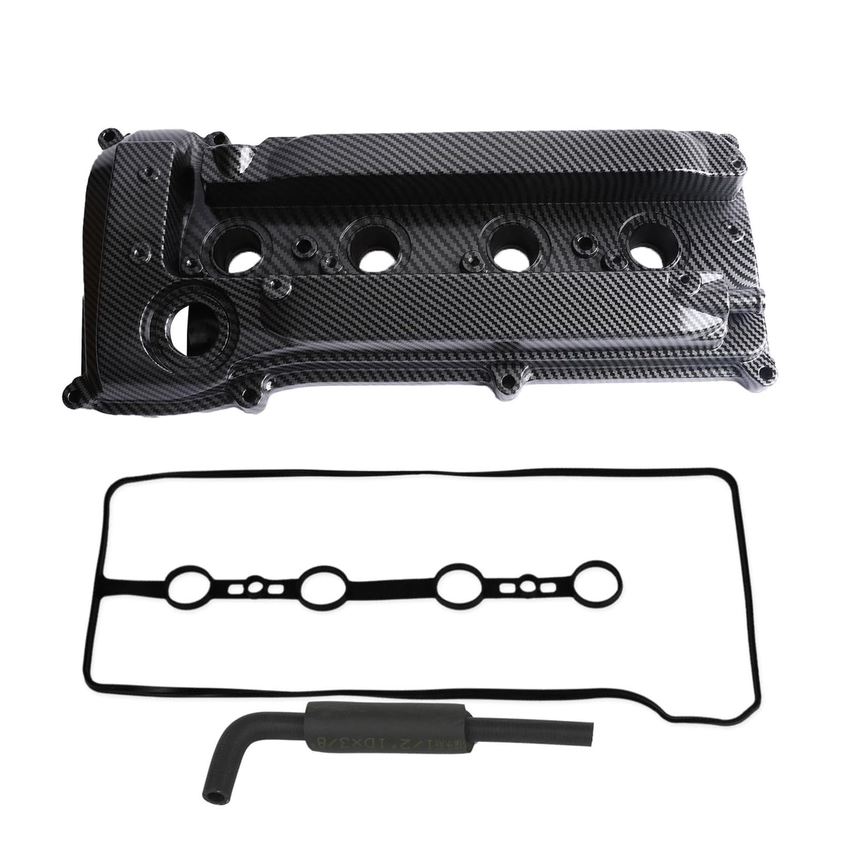 Aluminum Engine Valve Cover with Tube & Gasket Compatible with 2001-2015 Toyota Camry Corolla RAV4 Highlander Solara Matrix Scion tC xB 2.4L Replace 11201-28014 11201-28033
