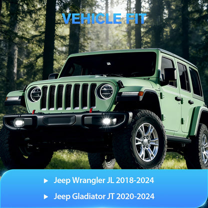Window Vent Visors for 2018-2026 Jeep Wrangler JL & Gladiator (4-Pack)