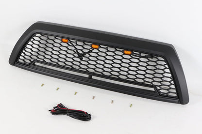 Black Front Grille Fits For Toyota 4 Runner Honeycomb Grill with Light 2006-2009