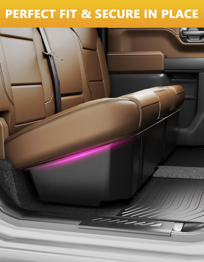 Rear Underseat Storage Box for 2019-2026 Chevy/GMC 1500 & HD - Double/Crew Cab