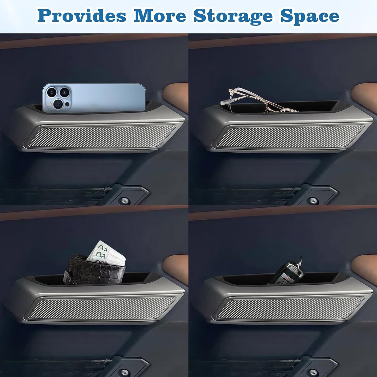 4-PCS Door Handle Storage Box for 2021-2025 Ford Bronco 4-Door (Black)