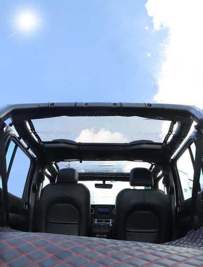 Mesh Bikini Top Sun Shade (2-Piece) for 2018-2023 Jeep Wrangler JL 4XE