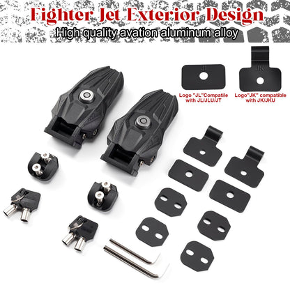 Heavy Duty Aluminum Hood Latches for Jeep Wrangler JT