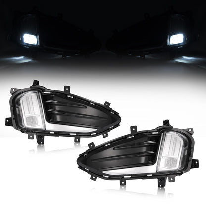 Ford Edge 2019-2024 Front Bumper LED Fog Lights with Bezel