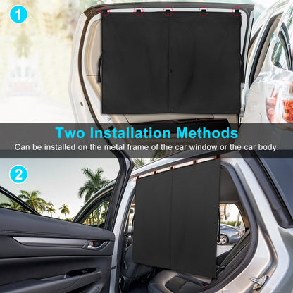 Magnetic Car Window Shades for Dodge Grand Caravan, Double Layer Sunshade