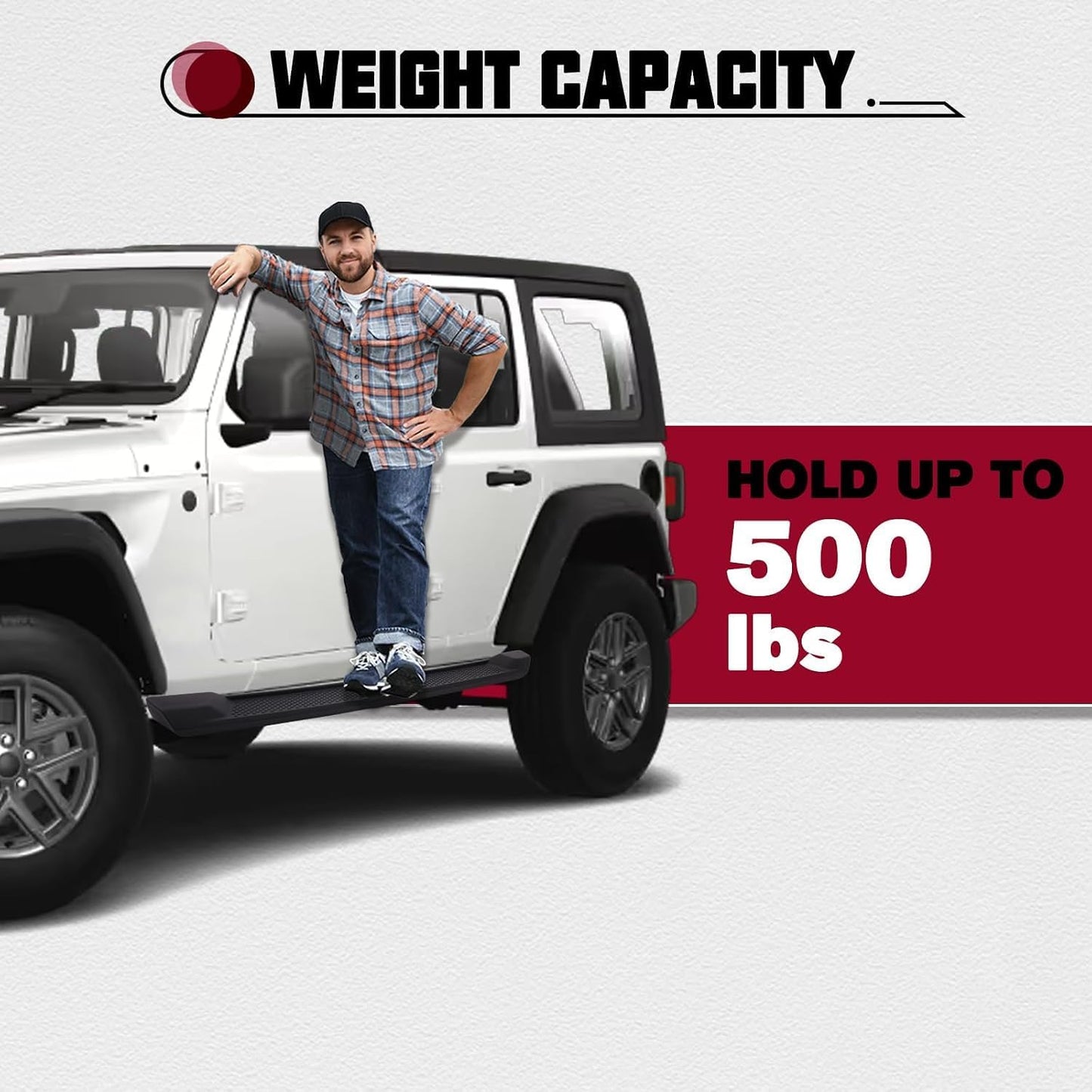 JL 4-Door OE Style Matte Black Running Boards