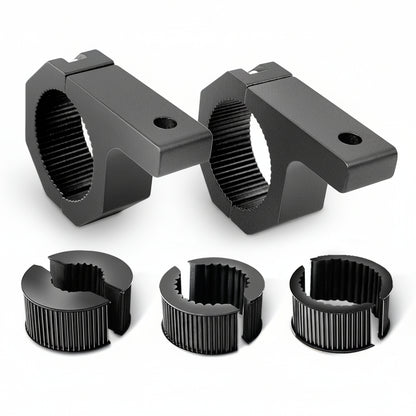2-Pack Horizontal LED Light Bar Clamp Mount - Roll Cage/Roof Tube, Black
