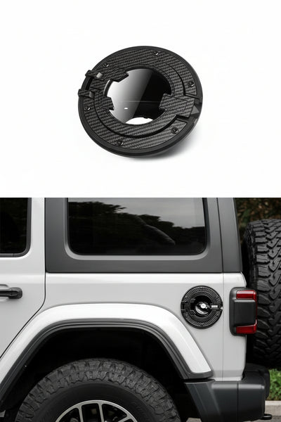 For Jeep Wrangler JL 2018-2024 Aluminum Transparent Space Capsule Gas Tank Cover