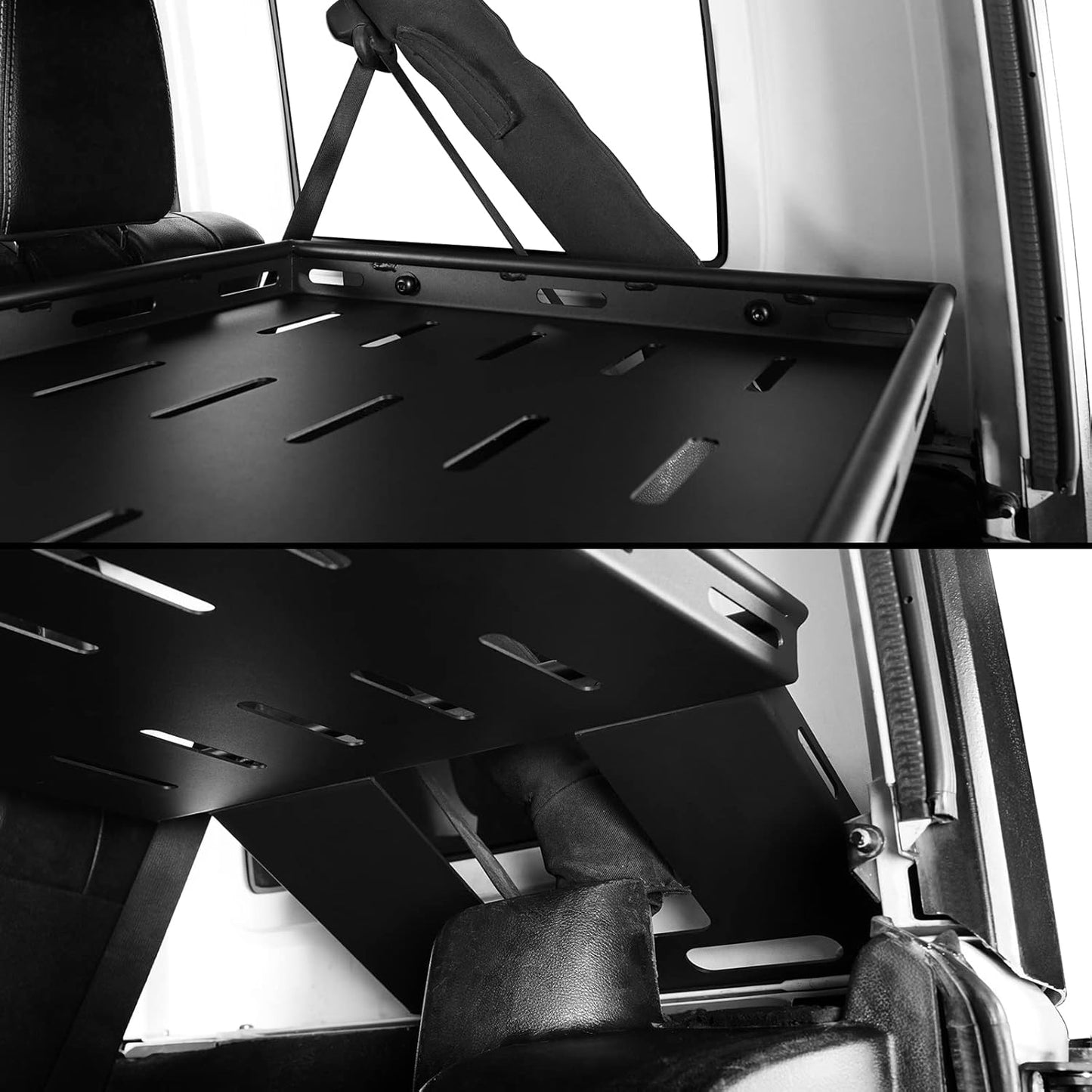 Rear Trunk Cargo Rack for 2007-2026 Jeep Wrangler JK/JL 4-Door Hardtops - Sturdy Steel Shelf