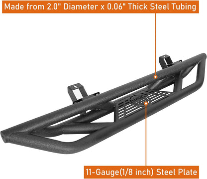Tubular Side Steps / Rock Sliders for 2018-2026 Jeep Wrangler JL 2-Door