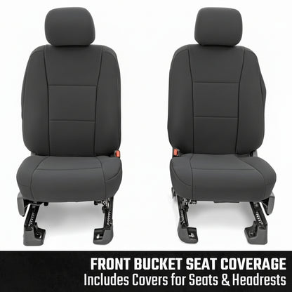 Neoprene Front & Rear Seat Covers for 2015-2026 Ford F-Series Crew Cab (Bucket Seats)