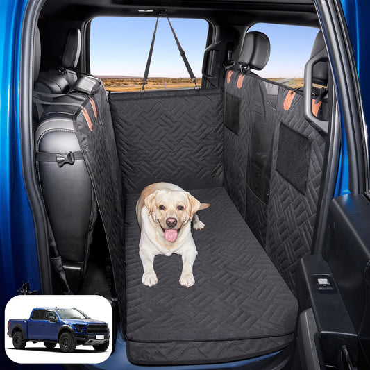 Dog Hammock for Truck,Back Seat Pet Cover for Dogs,Back Seat Extender for Truck F150 & F-Series, RAM1500 - OHMU