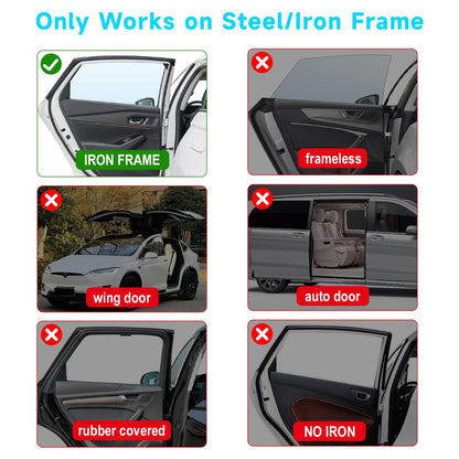 Magnetic Car Window Shades for Dodge Grand Caravan, Double Layer Sunshade