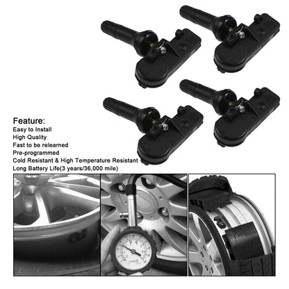 4-PCS TPMS Sensors (433MHz) for Jeep/Dodge/Ram/Chrysler 2011-2016 - Replaces 56029398AB