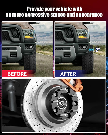 2" Hubcentric Wheel Spacers 5x139.7 for 2012-2018 Ram 1500 - M14x1.5 Studs, 108mm Bore
