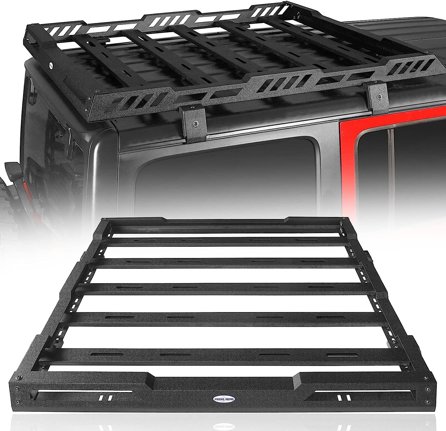 Roof Rack Cargo Basket Crossbar for 2018-2024 Jeep Wrangler JL & Gladiator JT - OHMU