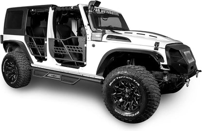 Solid Steel Running Boards for 2007-2018 Jeep Wrangler JKU 4-Door