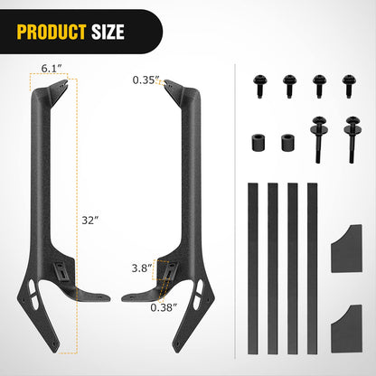 A-Pillar Mount for 52" Light Bar - Compatible with 2018-2022 Jeep JL & Gladiator JT (Black)