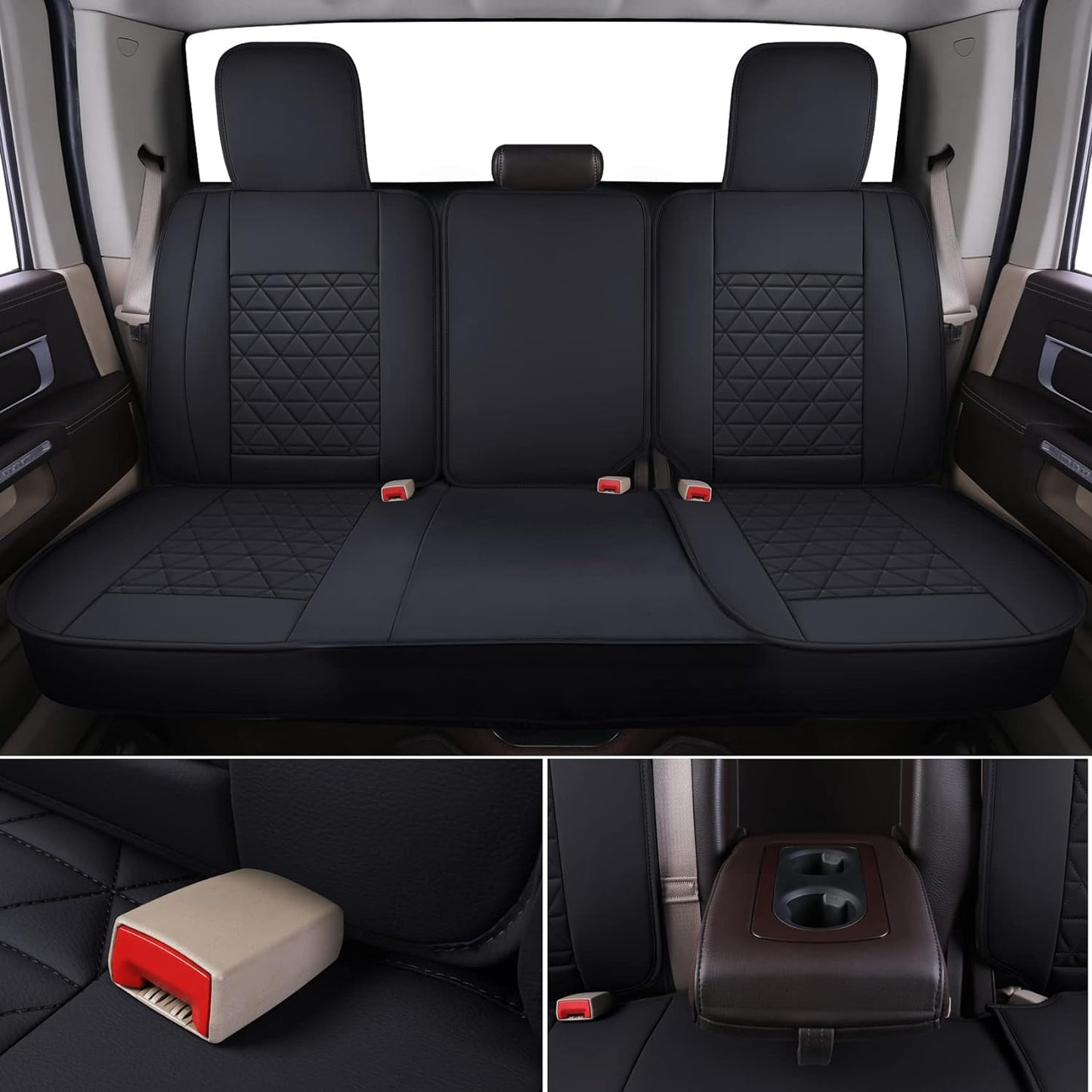 Car Seat Covers Full Set Fit 2002-2023 2024 RAM 1500 2500 3500 - OHMU