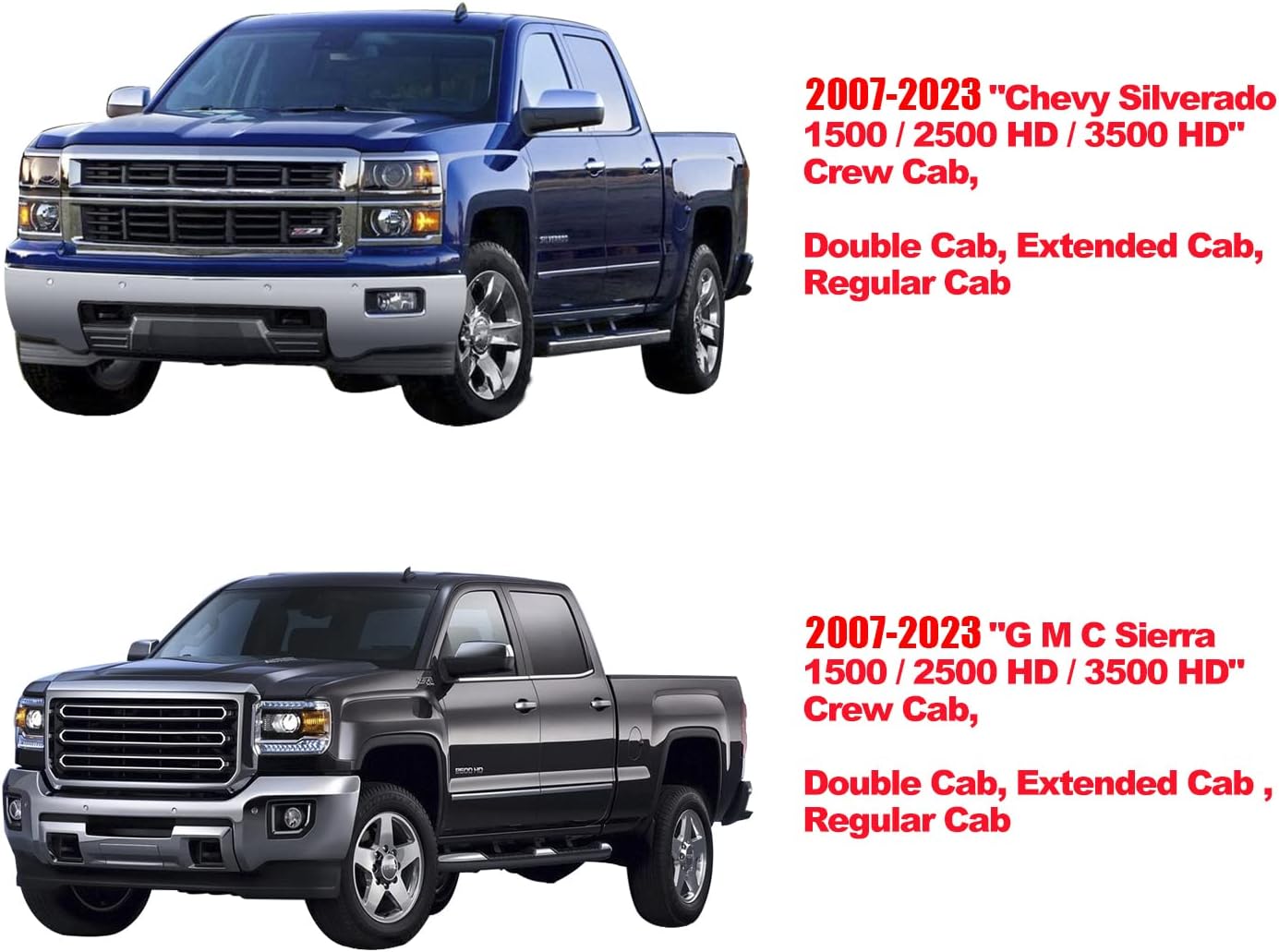 For Chevy Chevrolet Silverado GMC Sierra Car Seat Covers Fit 2007-2023 2024 1500/2500/3500HD - OHMU