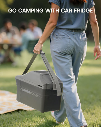 10QT Electric Cooler/Warmer - 9L Capacity, 12V DC, Shoulder Strap for Travel/Camping/Picnic - AR09