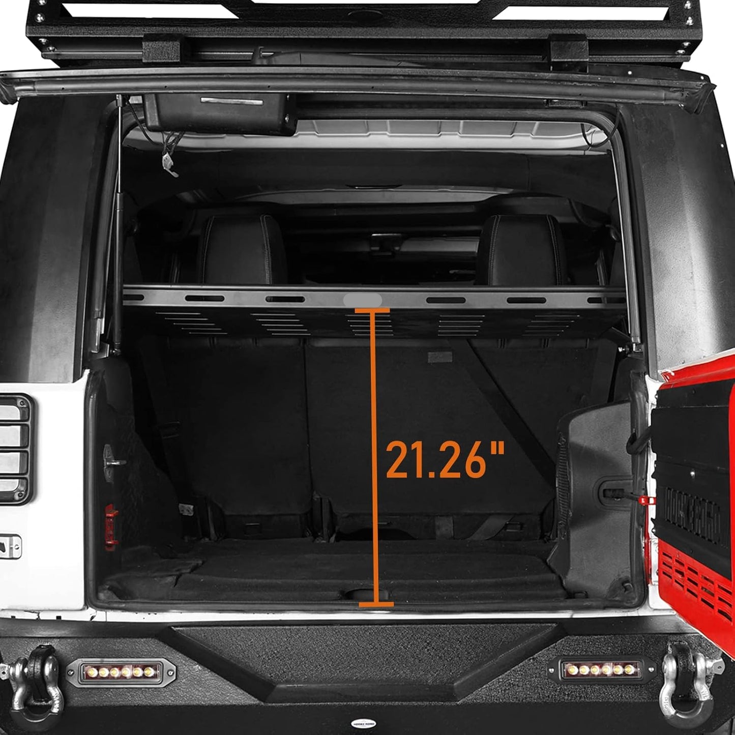 Rear Trunk Cargo Rack for 2007-2026 Jeep Wrangler JK/JL 4-Door Hardtops - Sturdy Steel Shelf