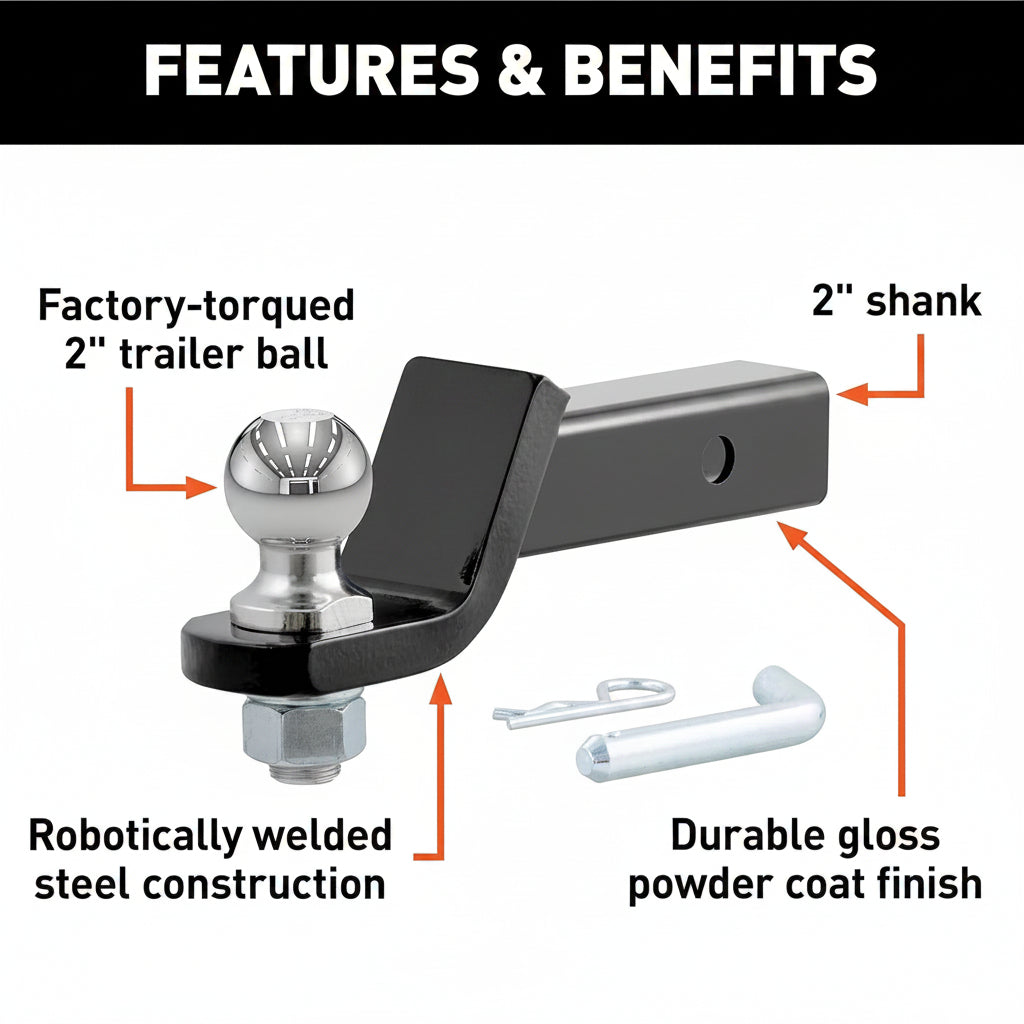 Class III 2" Loaded Ball Mount with 2" Ball - 45036