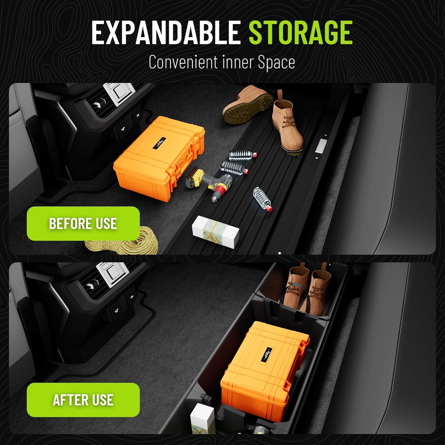 Upgraded Rear Underseat Storage Box for 2015-2026 Ford F-150 SuperCrew & 2017-2026 Super Duty Crew Cab