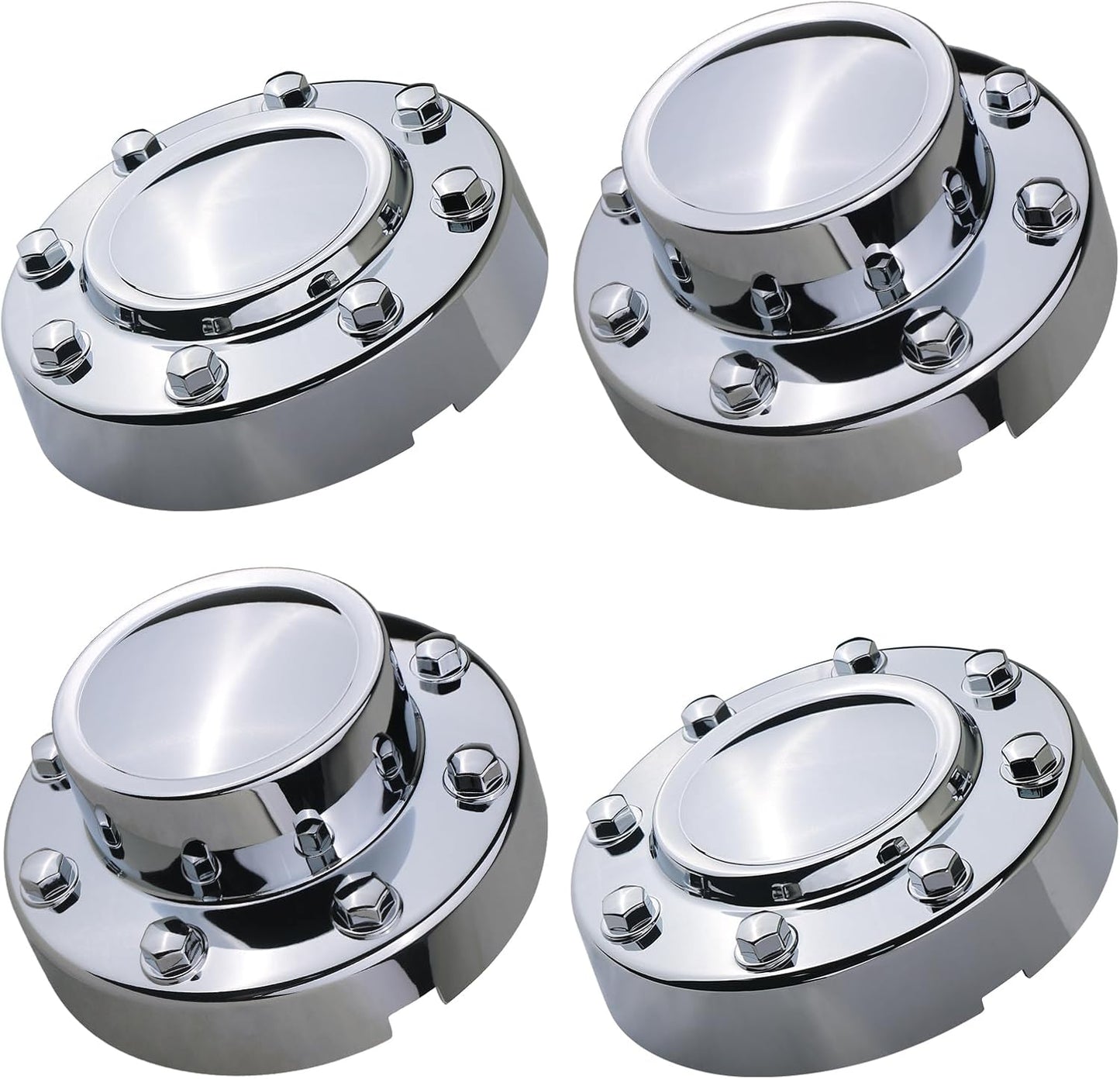 Chrome Dually Wheel Center Cap for 2011-2018 Dodge Ram 3500 DRW - 8-Lug 10-Hole Alloy