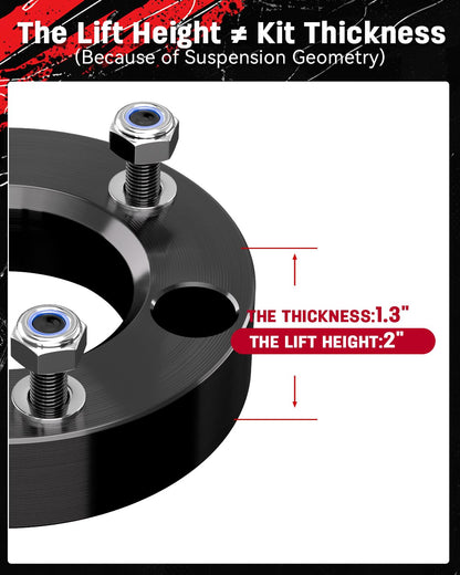 3" Front Leveling Kit for 2004-2026 Ford F-150 2WD/4WD & 2003-2018 Expedition - Forged Spacers