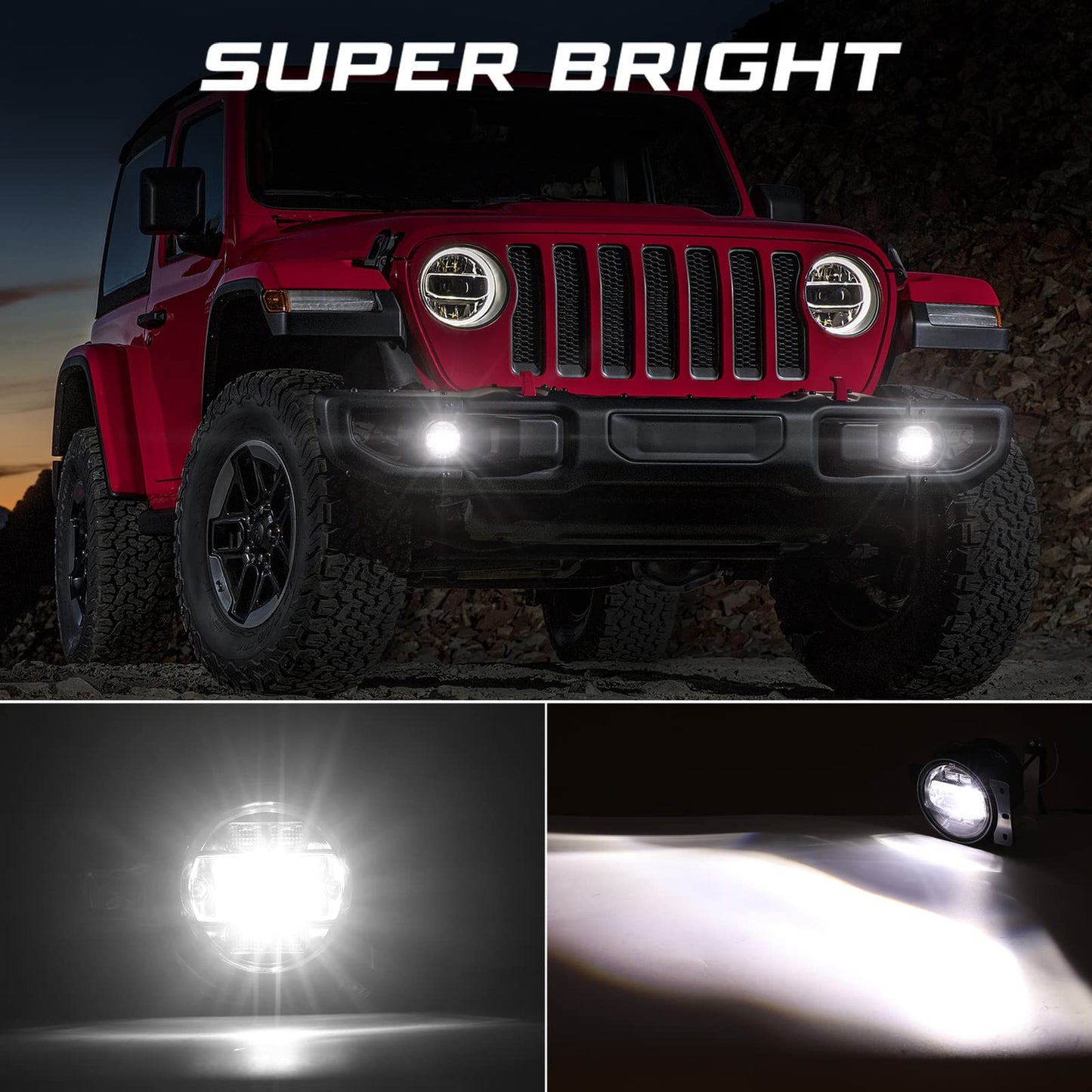 Jeep Gladiator/Wrangler JL LED Fog Lights Kit