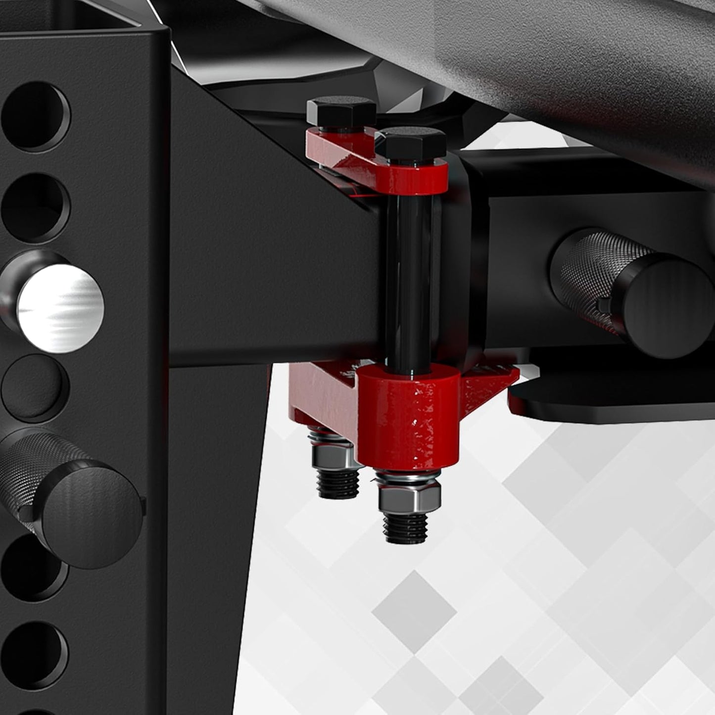 Adjustable Tri-Ball Hitch (4.5") for 2" Receiver - Triple Balls, Tow Hook, 10k GTW, Pin Lock + Tightener