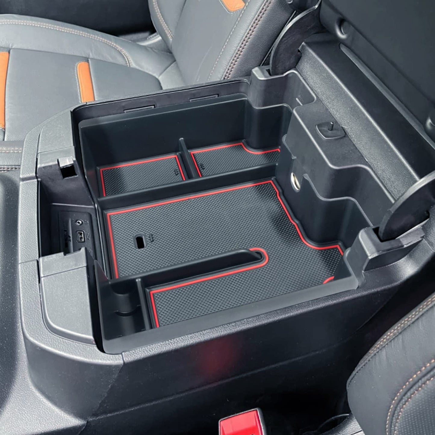 Center Console Organizer Tray for 2019-2023 Chevy/GMC 1500 & HD (Full Console/Bucket Seats Only) - Black