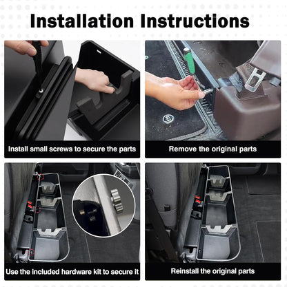 Under Seat Storage Organizer for 2015-2026 Ford F-150 & 2017-2025 F-Series Super Duty (Black)