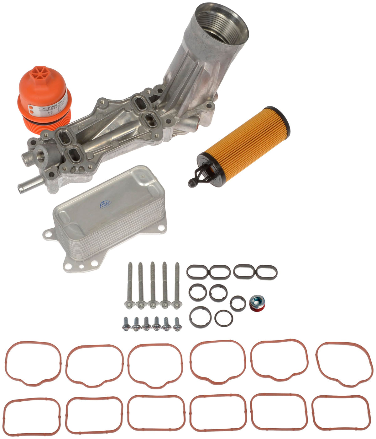 Engine Oil Filter Housing with Oil Cooler for 2011-2026 Chrysler Dodge Jeep Ram Volkswagen, Upgraded Aluminum